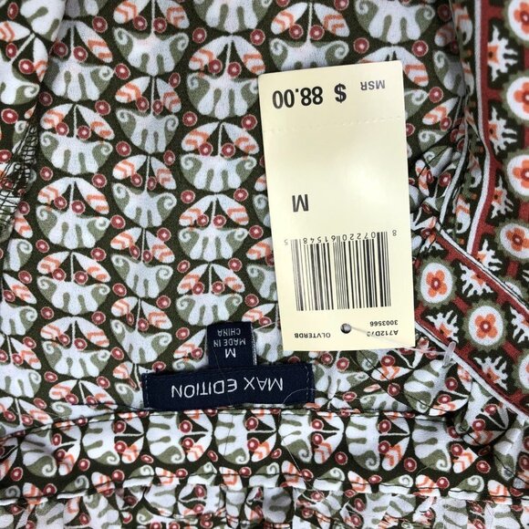 MAX EDITION $88 RUFFLE SLEEVE & NECKLINE MD NEW WITH TAG - Picture 7 of 7